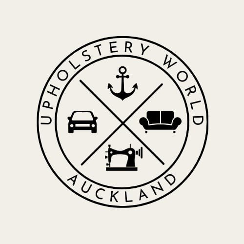 Upholstery World Auckland Logo, Auto, Marine, furniture, sewing